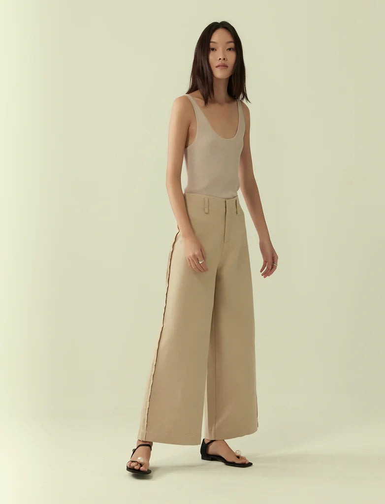 Exposed Seam Wide Legged Trousers