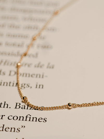 Beni Ball + Chain Necklace in Gold