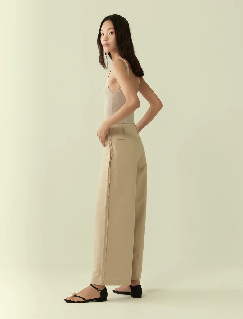 Exposed Seam Wide Legged Trousers